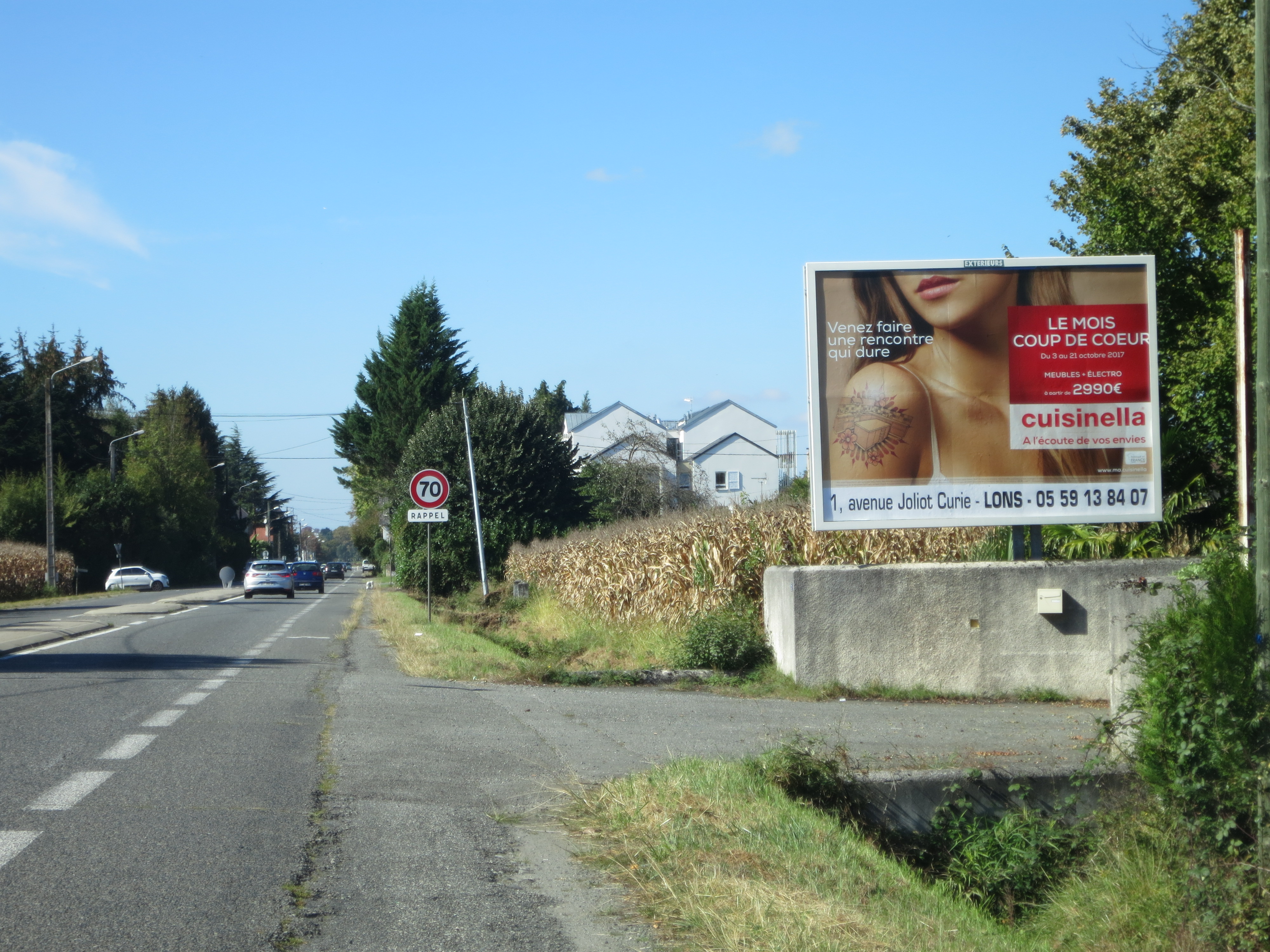 Exemple d'affichage 4x3m réalisé par Exterieurs dans les départements 64, 65 et 31